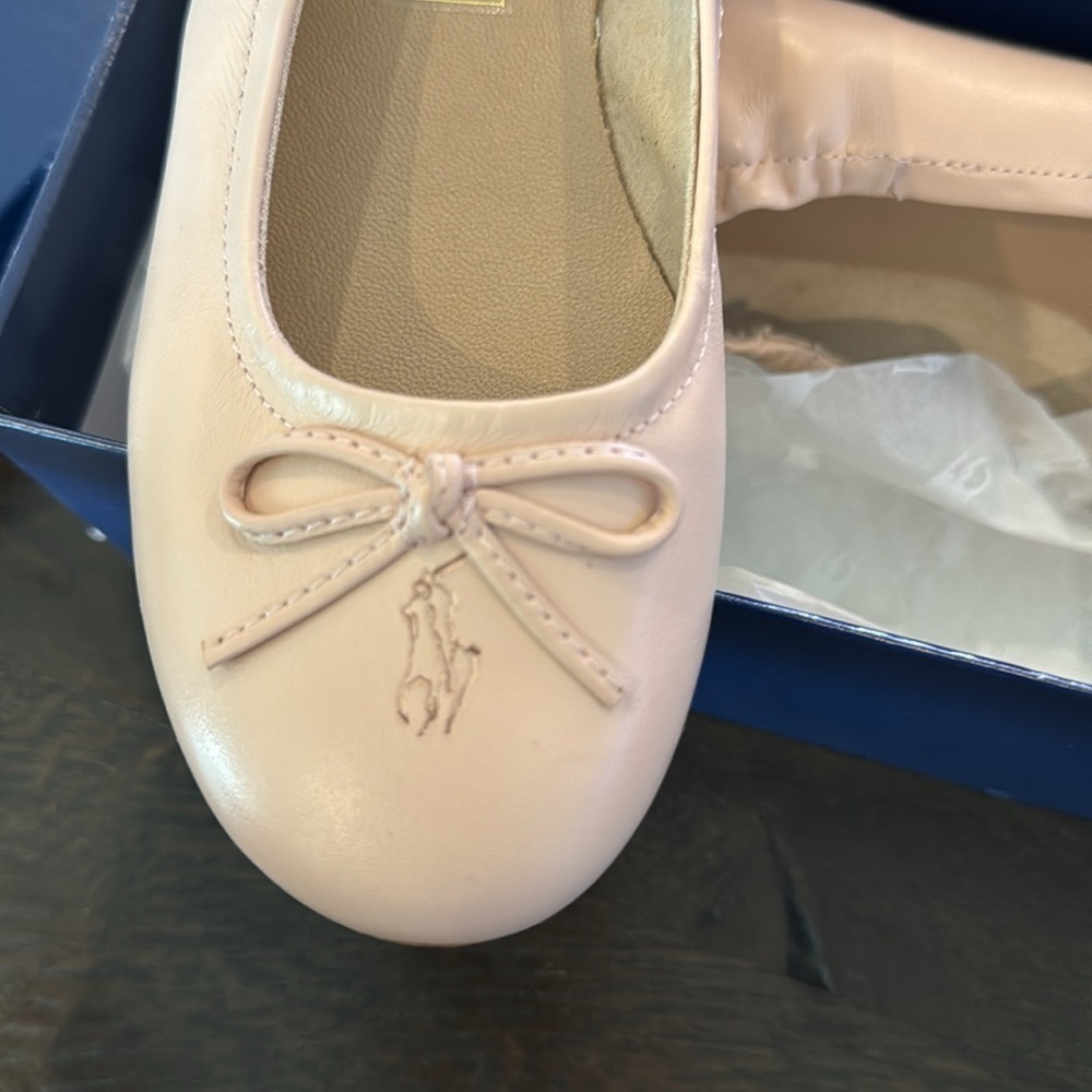 Girls Pink Pony Ballet Flats size 3 - Picture 2 of 4